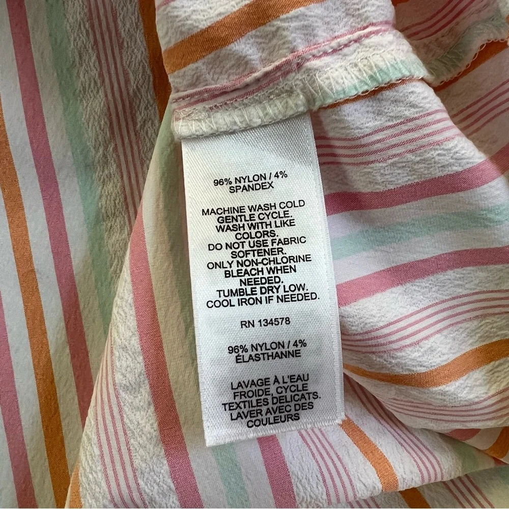 Vineyard Vines Performance Harbor Ruffle Popover Top with Tassels Size XL - Picture 5 of 6